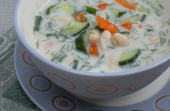 Photo of Soupe froide au concombre et aux haricots blancs