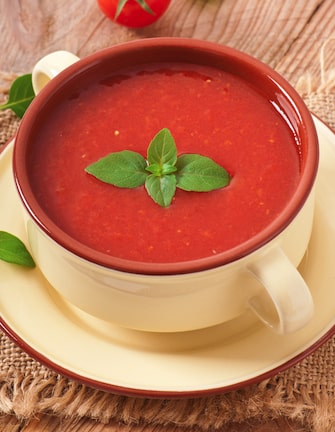 soupe froide de tomates fraîches