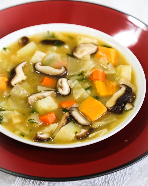 Recette de soupe MIso aux légumes d'hiver