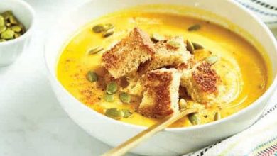 Photo of Soupe thaï crémeuse aux patates douces aux carottes