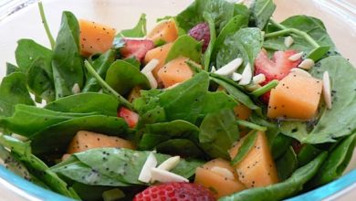 Photo of Salade d’épinards fruitée