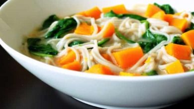 Photo of Soupe miso-courge musquée avec nouilles soba ou udon