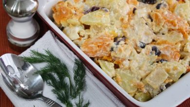 Photo of Casserole de pommes de terre douces et blanches aux pommes