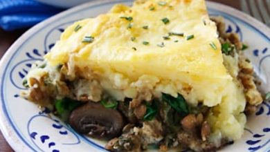 Photo of Tarte végétalienne aux lentilles et champignons