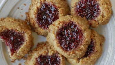 Photo of Biscuits à l’empreinte de la noix de coco, d’amandes et de framboises