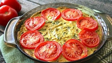 Photo of Quiche au tofu sans croûte aux champignons et fines herbes