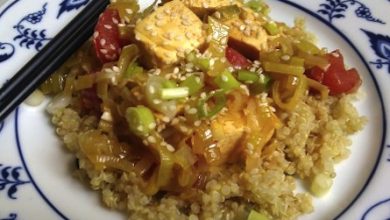Photo of Tofu mijoté aux poireaux et tomates