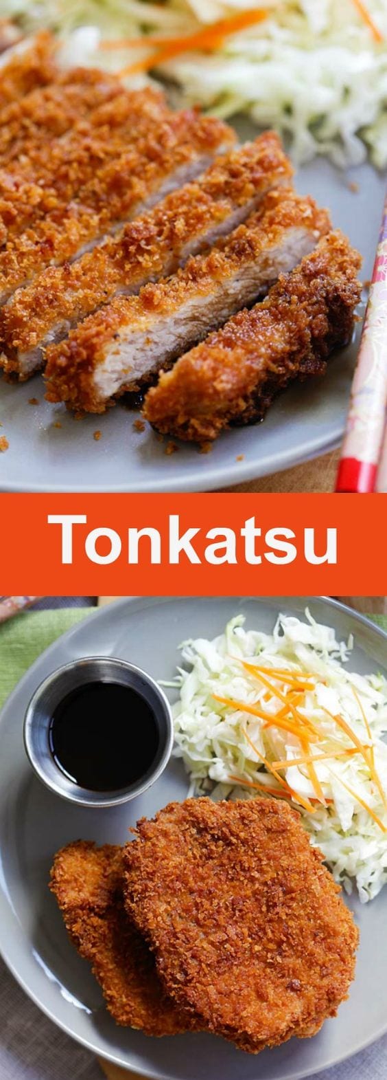 Tonkatsu - Tonkatsu est une escalope de porc frite japonaise croustillante et croquante avec de la chapelure ou du panko.  Facile et la meilleure recette de tonkatsu jamais |  rasamalaysia.com