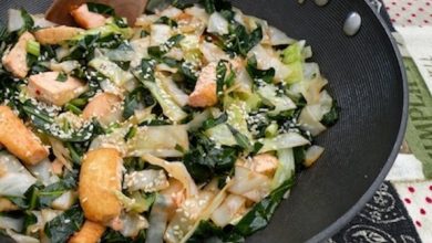 Photo of Verts sautés au chou Napa et au tofu