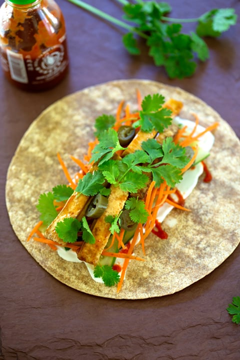   Wraps au tofu et aux légumes à saveur vietnamienne