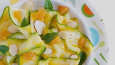 Photo of Salade de courgettes, abricots et amandes