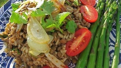 Photo of Mjeddrah (riz et lentilles pilaf)
