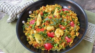 Photo of Paella Vegetariana (Paella végétalienne remplie de légumes)