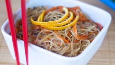 Photo of Nouilles à l’orange et au sésame