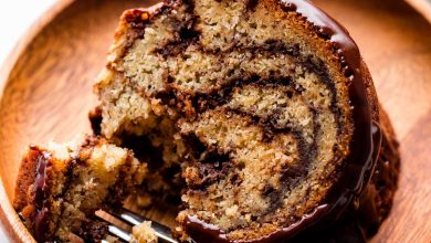 Photo of Gâteau Bundt Marbré Chocolat Banane