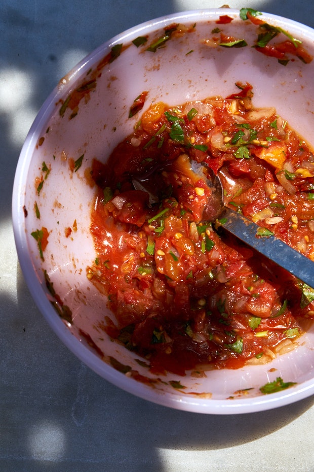 Recette de salsa aux tomates rôties du 4 juillet