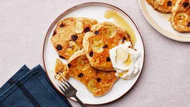 Photo of Pancakes végétaliens à la banane et à l’avoine