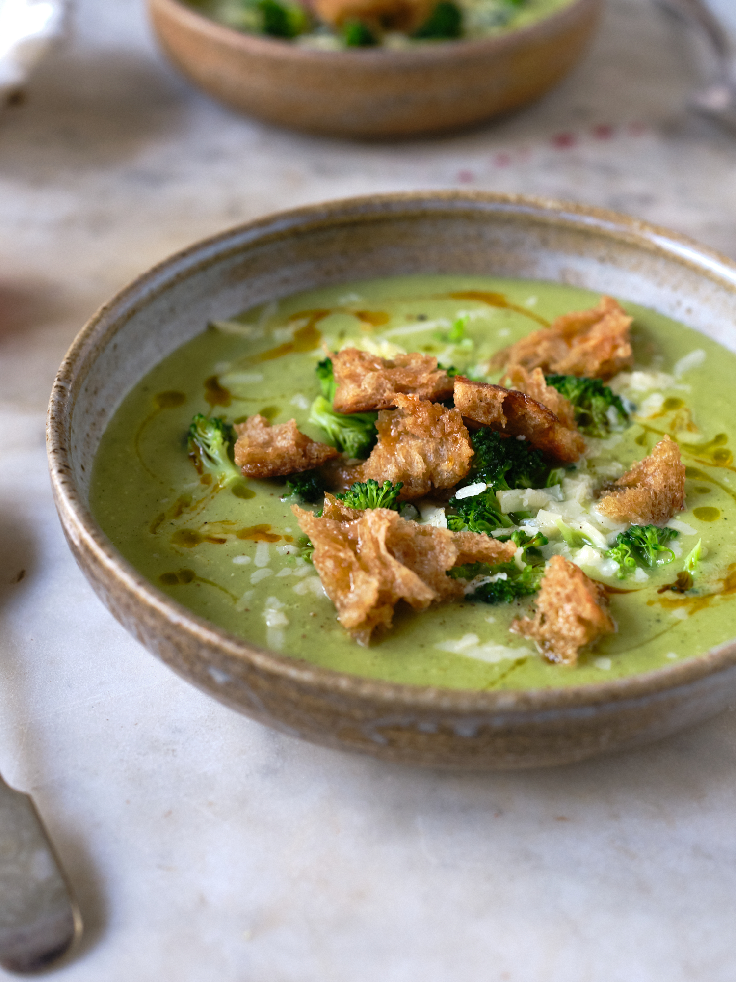 Recette de soupe au brocoli et au cheddar