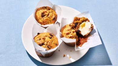 Photo of Muffins aux bananes et aux noix de beurre noisette