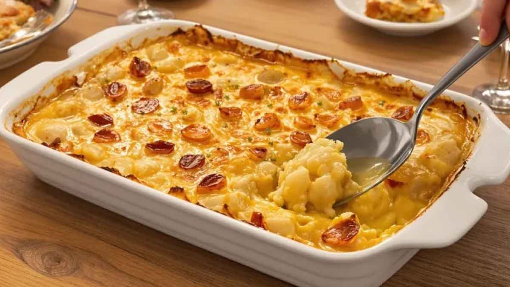 Gratin poireaux–Saint-Jacques si facile à préparer, mais digne d’un grand repas de fête