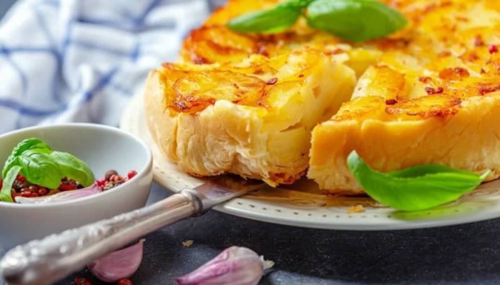 Tarte aux pommes de terre et au brie
